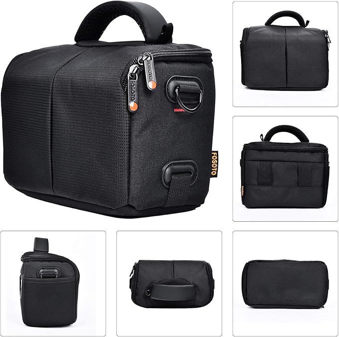 FOSOTO Waterproof Anti-shock Camera Case Bag Compatible for Canon Powershot SX540 SX530 SX60 SX420 HS M5,Nikon Coolpix L340 B500 B700 L330 L840 P610,Panasonic LUMIX,Sony a6000 Digital Camera