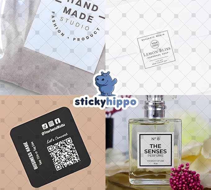 Custom Personalized Small Business Logo Stickers/Labels | Design Your Own Personalized Labels Stickers | 0.50 to 6.50 inch (Square)