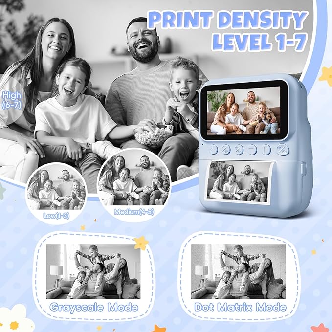 Kids Camera Instant Print, 3.0'' Screen 48MP Photo Instant Camera for Kids with 32GB Card, 1080P HD Digital Child Printable Toy, Gift for 3-12 Year Old Girls Boys