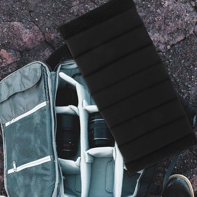 2pcs Camera Bag Dividers Partitions Camera Pouch Dividers Bag Attachments for Men Women Black 28.00X12.00X0.80CM