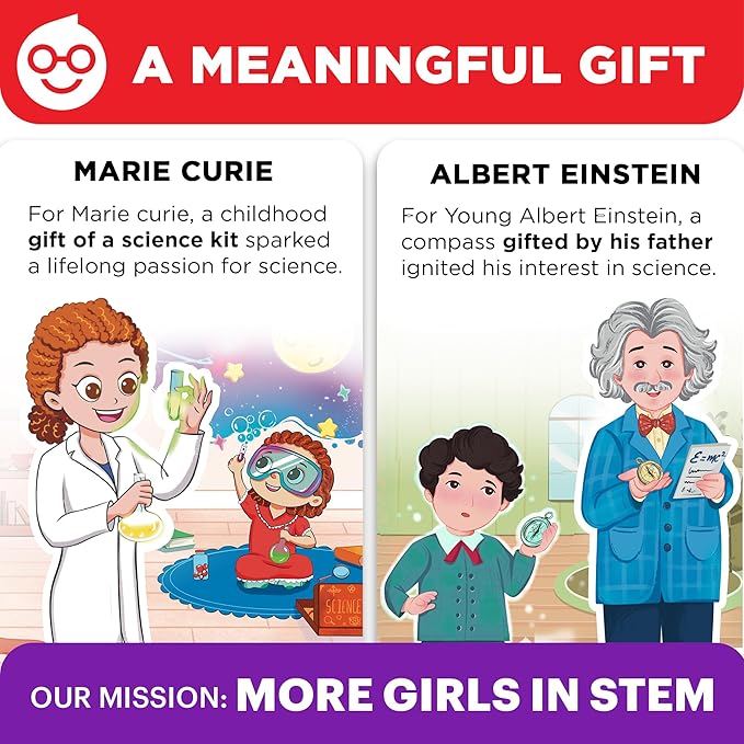 Doctor Jupiter Girls' First Amazing Science Kit for Kids Ages 4-5-6-7-8 | Birthday Gift Ideas for 4+ Year Old Girls | Learning & Educational Projects | STEM Toy with 100+ Experiments