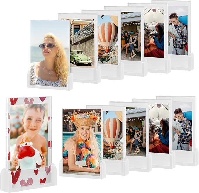 Polaroid Frame for Photos, Instax Mini Frames, 2x3 Picture Frames for Polaroid Fujifilm Instax Mini Film, Small Wallet Size Picture Frame, Baby Photo Frame (12 Pack)