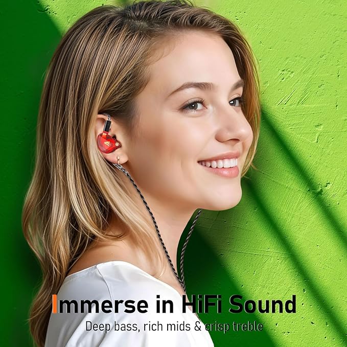Vibes 202ML Wired Earbuds - HiFi in Ear Headphones for iPhone 5–14, Noise Isolating Ear Buds w/ Mic - Clear Sound, Deep Bass, Comfort-Fit Earphones - MMCX–LTN, Silver Plated Cord, Carrying Case