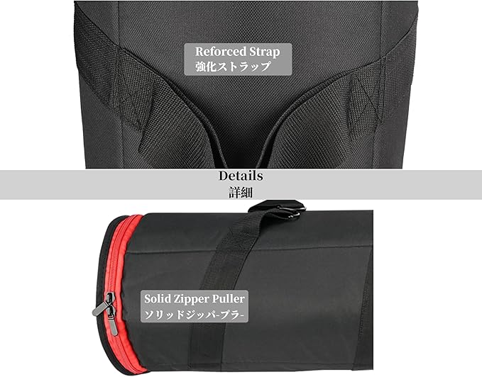 MagicLine Tripod Case, 31.5x7 in Heavy Duty Tripod Bag with Shoulder Strap and Handle, All Padded Carrying Case with 4 Inner Compartments for Speaker Stand, Monopod,Light Stands