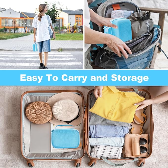 Hikkon Camera Case Compatible for ESOXOFFORE/Upgrade/Dylanto/Yehtta/HiMont/CAMCLID Kids Instant Print Camera Toy,Portable Digital Camera Storage Holder Organizer Bag (Case Only) - Blue