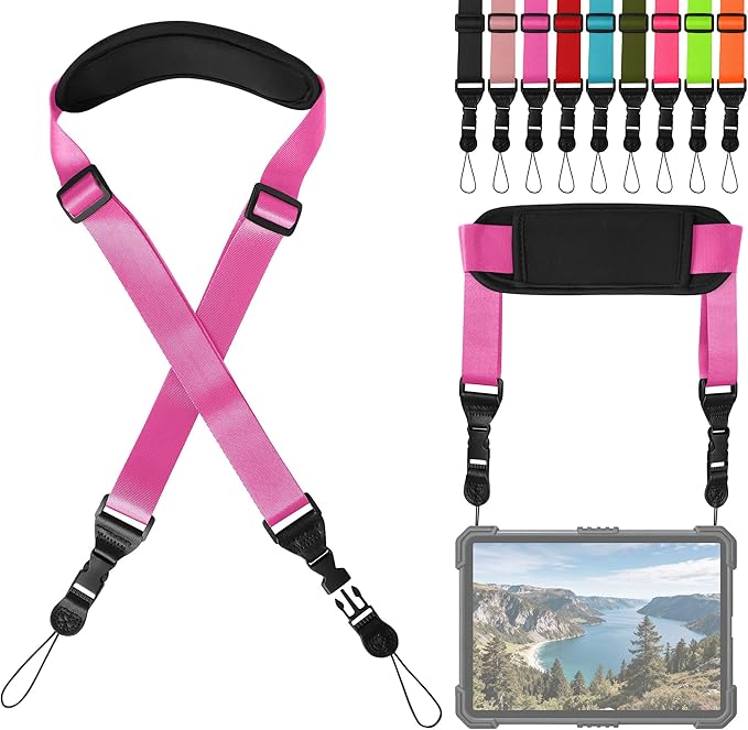 Padded iPad Binocular Camera Shoulder Strap, Nylon Neck Lanyard Strap for Tablet Case Crossbody Laptop Luggage Bag