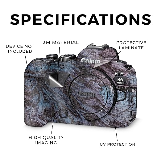 Glossy Glitter Camera Skin Compatible with Canon EOS R6 Mark II Camera (2022) - Angry Ripple - Premium 3M Vinyl Protective Wrap Decal Cover - Easy to Apply | Crafted in The USA by MightySkins
