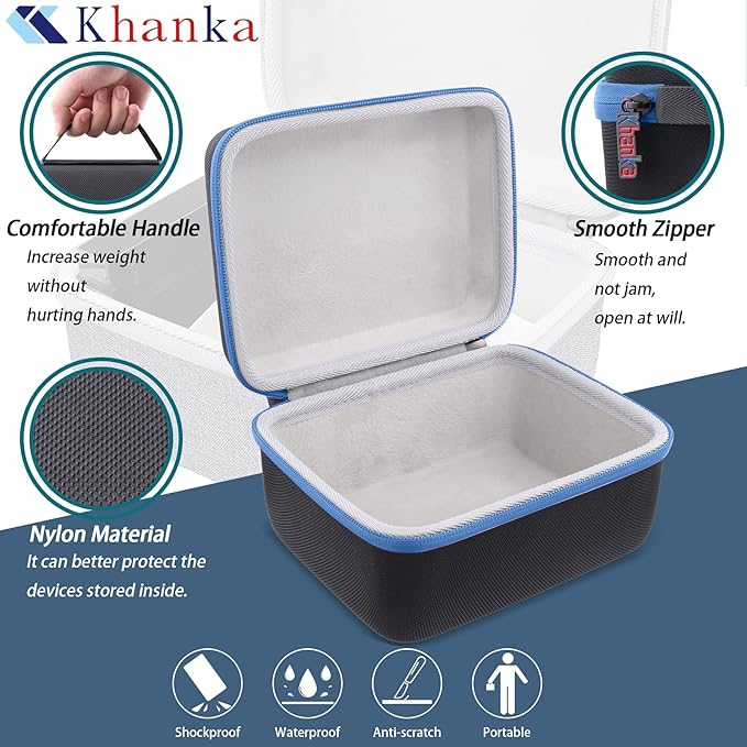 khanka Hard Carrying Case for Polaroid Now 3rd Gen I-Type,Now+ 3rd,Now 2nd,Now+ 2nd Gen,Flip,Originals Now I-Type,Originals Now+,I-2,OneStep+,OneStep 2 Instant Film Camera(Blue Zipper)