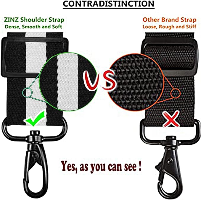ZINZ Bag Shoulder Strap, Padded Adjustable Shoulder Strap Replacement