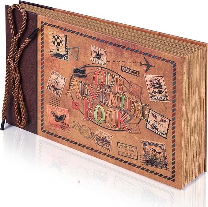 Adventure Book Diary Photo Scrapbook, Adventure Wedding Planning Book Inspired by the 'Up' Saga,Ideal for Memories,Couples' Anniversaries,Weddings,Traveling,Birthdays,Christmas,Newly Engaged Couples