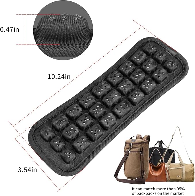 Shoulder Strap Pad of 3D Air Cushion, Backpack Accessories, Non-Slip Shoulder Strap Pad, for Hiking and Camping Bags, Bass Guitar Strap