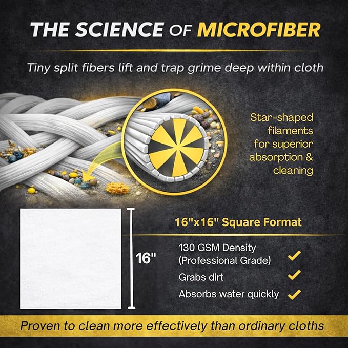 Microfiber Magic Streak Free Cleaning Cloth 3 Pack Clean Any Surface with Just Water Eco Friendly Environmentally Safe Perfect for Window, Mirror, Kitchen, Counters, Appliances, Car, Cycle, TV Screen