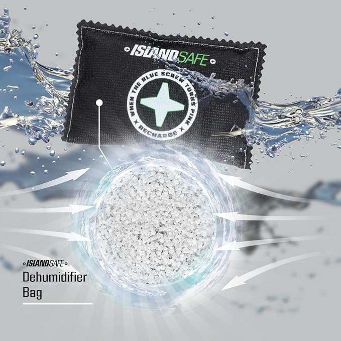 Rechargeable Safe Dehumidifier Bag 100g, Microwave Fast Reactivated Desiccant, Moisture Absorbing Packet for Safes, Cabinets, Home Closets, Car, Black (1, 5x3.5inch)