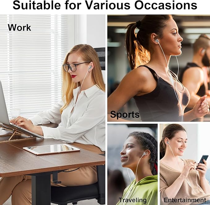 Wired Earbuds USB C Headphones for iPhone 17 Pro 17 Air 17 Pro Max 16e 16 Plus 16 Pro Max 16 Pro 15,Wired in-Ear Earphones USBC iPhone 17 Ear Buds with in-Line Microphone Call Control for Samsung S25