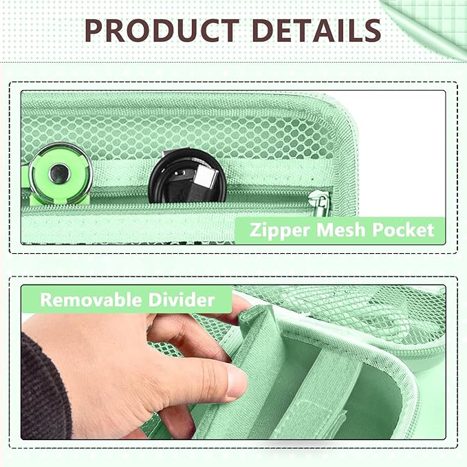 Leayjeen Kids Camera Case Compatible with Cimizi/Gofunly/Aasonida/CAMCLID/LETSHAHA Kids Instant Print Camera, Kids Instant Camera for 1080P Printed Photos,Birthday Gifts for Kids-Green(Case Only)