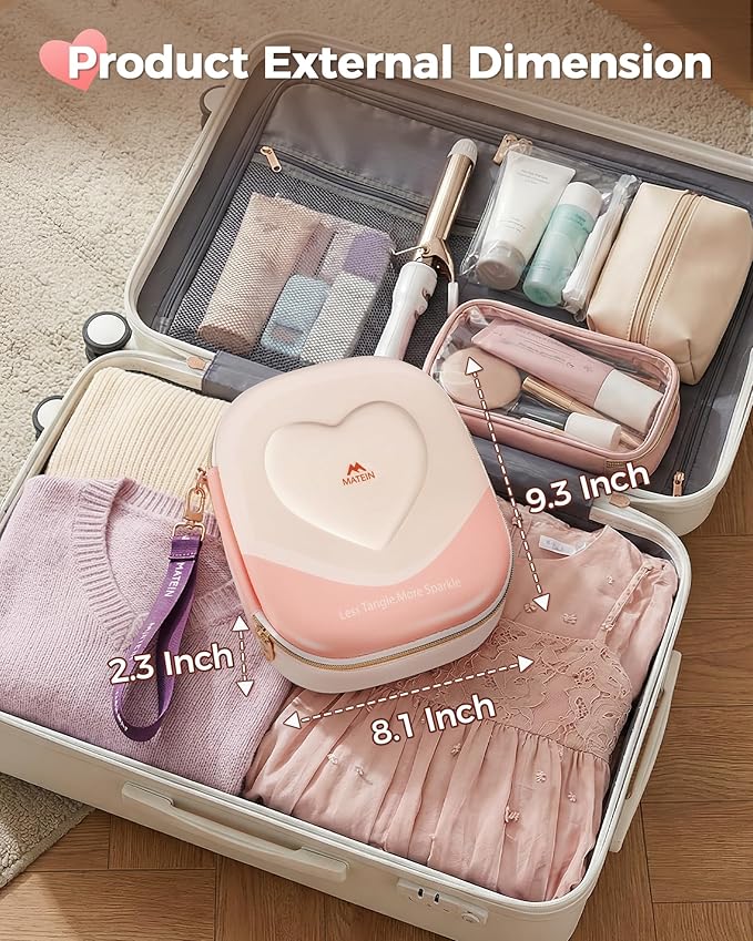 MATEIN Hardcase Tech Accessory Pouch, Valentines Gifts for Her, Cute Travel Electronics Organizer Cable Organizer Bag for Girls, Waterproof Portable Instant Print Camera Case for Travel Essentials