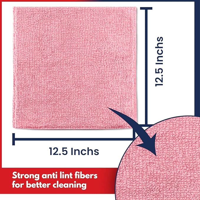 USANOOKS Premium 300GSM Microfiber Cleaning Cloth - 12.5"x12.5" High Performance - 1200 Washes, Ultra Absorbent Microfiber Towels for Cars Undercarriage, Rims & Engine Bay Cleaning - Microfiber Cloth