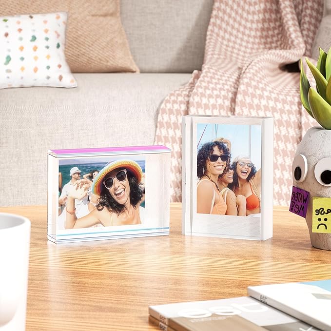 WINKINE Instax Frame, Polaroid Frame for Photos, 2x3 Small Picture Frames for Fujifilm Instax Mini Film, Mini Polaroid Photo Frames, Small Picture Display for Valentine Day Gift for Her Him