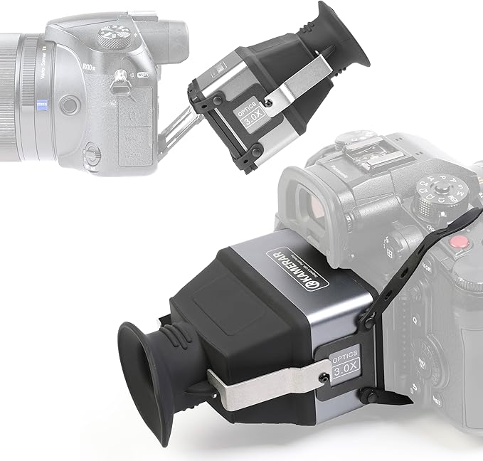 Kamerar CVF-2 LCD Viewfinder 3X Magnifier for 3.0" and 3.2" LCD Screen for Canon, Nikon, Pentax, Sony DSLR
