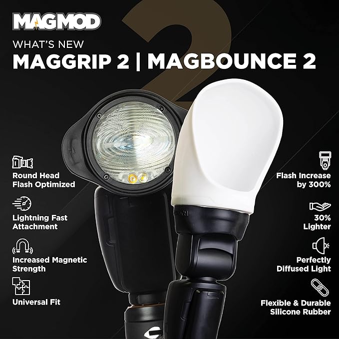 MagMod Professional Flash Kit 2, Photography Lighting Flash Diffuser Set, Magnetic Light Diffuser Attachments, Lightweight MagMod Modifiers, Superior Light Control