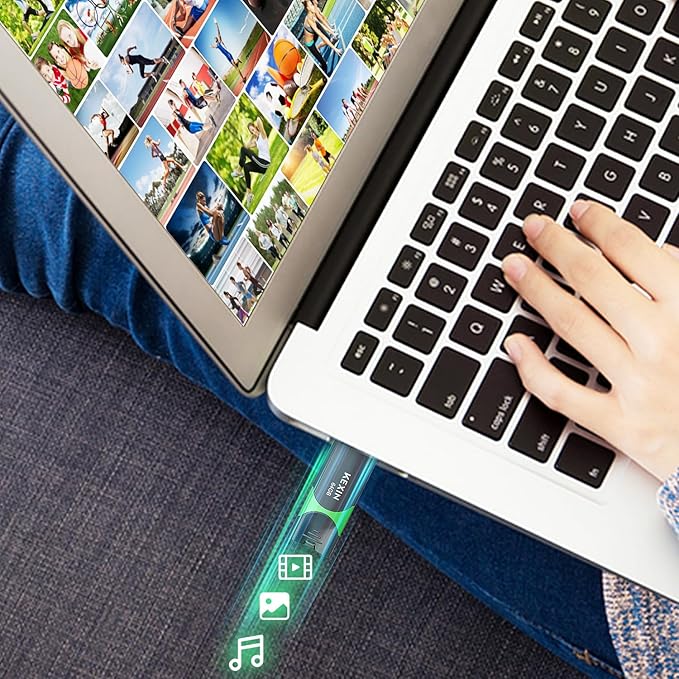 KEXIN 64 GB Flash Drive 10 Pack USB 3.0 Flash Drive 64G Thumb Drive 3.0 Memory Stick Data Storage USB Stick with LED Indicator,64G 10Pack Black+ Green