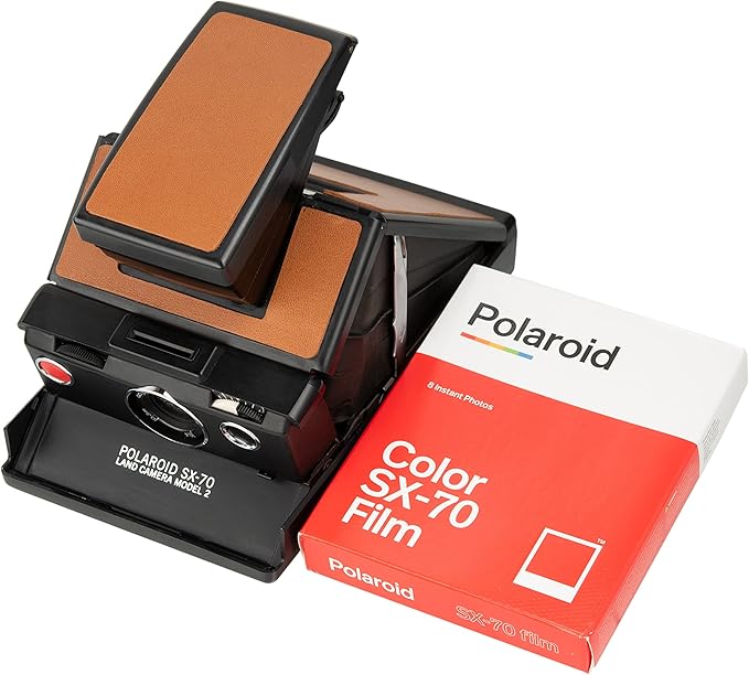 Polaroid SX-70 Land Camera Model 2 – Black Edition | Refurbished Folding SLR Instant Camera | Manual Focus | Uses SX-70 Film (Renewed)