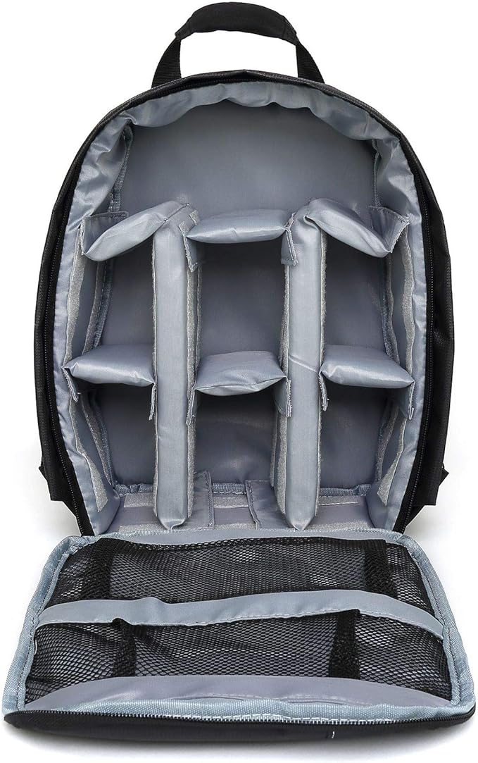 Waterproof SLR/DSLR Camera Backpack Shoulder Bag Travel Case For Canon Nikon Sony Digital Lens (Medium, Grey)