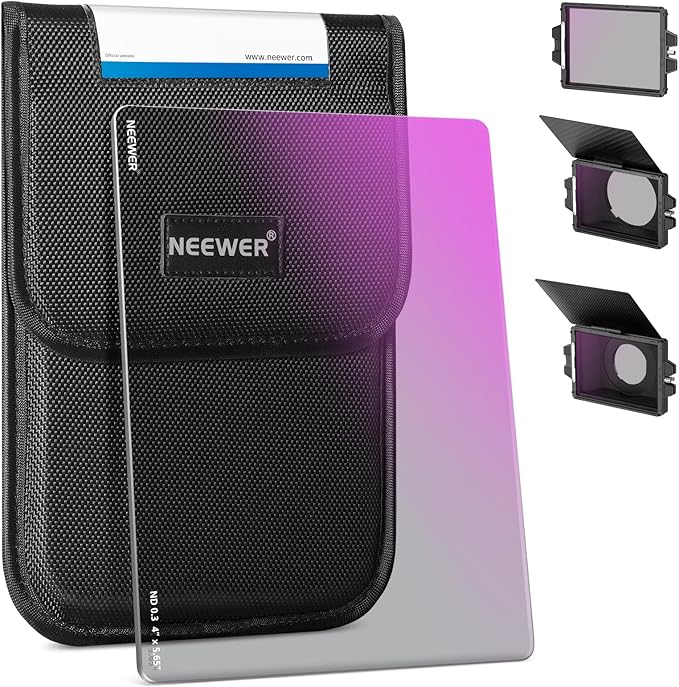 NEEWER ND0.3 (1 Stop) Square ND Filter, 4"x5.65" Dual Sided 30 Multi Nano Coated Cinema Neutral Density Filter for NEEWER Matte Box Compatible with Tilta Compatible with SmallRig