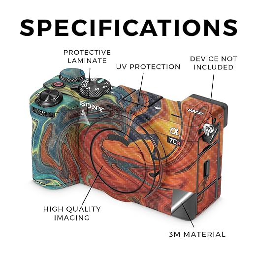 Carbon Fiber Camera Skin Compatible with Sony Alpha 7CR Camera (2023) - Lava Water - Premium 3M Vinyl Protective Wrap Decal Cover - Easy to Apply | Crafted in The USA by MightySkins