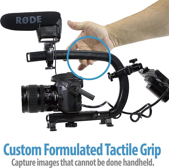 Cam Caddie Scorpion EX Handheld Camera Stabilizer with Threaded Feet - Professional Steadycam for most Cameras, Camcorders, Mobile Phones and Action Sports Cams - Mounting Accessories Included - Black