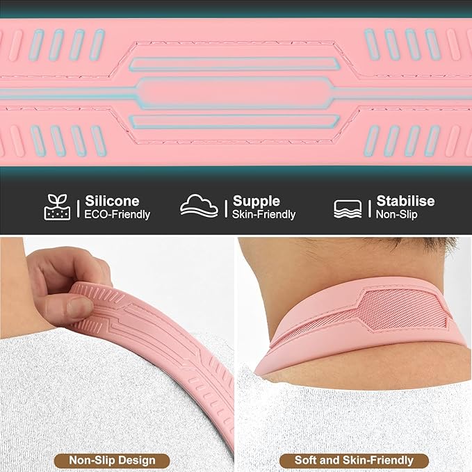 Neck Strap Silicone Camera Straps - Padded Camera Strap, 1.5" Wide Adjustable Nylon Shoulder Strap - Compatible with Canon, Nikon, Sony, and More DSLR and Mirrorless Cameras (Peach Pink)