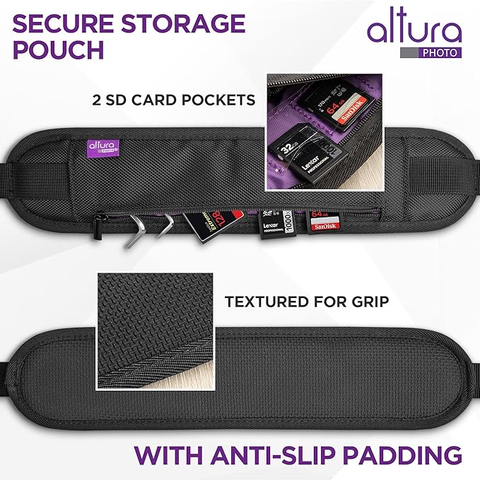 Altura Photo Camera Strap with Quick Release & Safety Tether - Camera Strap for Photographers for Sony, Nikon, & Canon