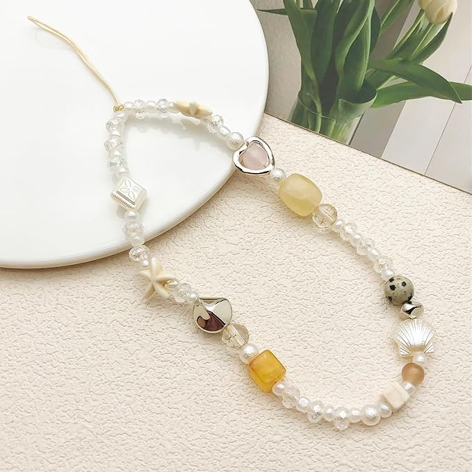 Beaded Camera Wrist Strap Cute Digital Camera Charm Lanyard Phone Chain Keychain Beaded Phone Lanyard Bag Charm