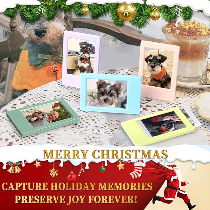 CAIYOULE Mini Photo Frame for Instax Mini 12/11/EVO/SE/8/7+/99 3'' Film-Colorful for Polaroid 2.15x3.4 Picture Frame (5 Pack)