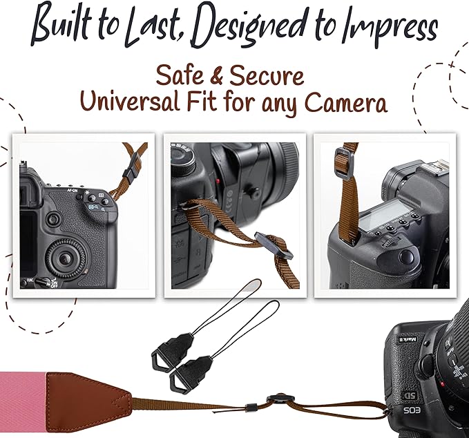 Art Tribute Camera Strap for All DSLR and Mirrorless Cameras. Add Your Name Or Initials Make It a Personalized Gift