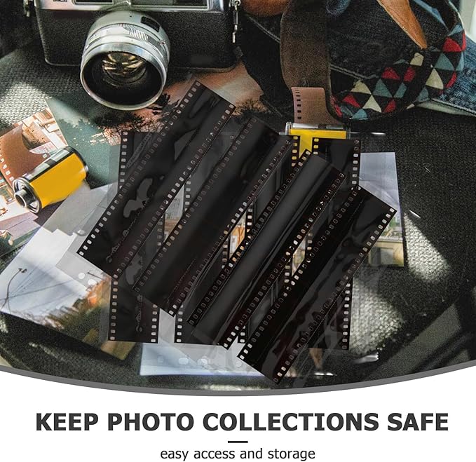 Gadpiparty 10pcs 135-hole Negative Film Sleeves Protective Storage Bags Waterproof Archival Photo Film Organizer for Photography Enthusiasts
