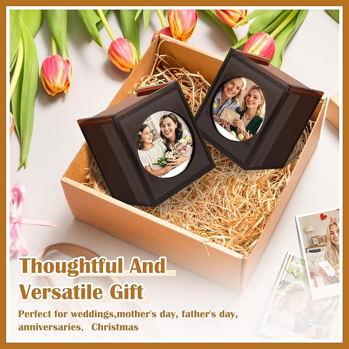 Acrylic Polaroid Picture Frame and Photo Storage Box with Magnetic Sliding Cover for Instax Mini Polaroid Film, 4.2’’x3.5’’ Instax Frame, Picture Frame,Wedding Guest Book Alternative for Reception