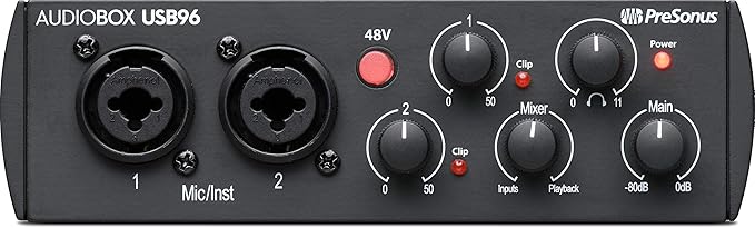 PreSonus AudioBox USB 96 Studio Recording Package with Studio One Pro Software