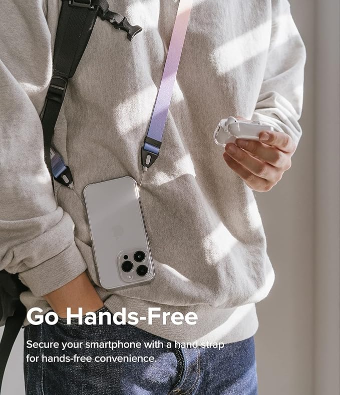 Ringke Shoulder Strap for Camera and Phone Strap, Designed for iPhone 17 Case, Adjustable Sturdy Universal Crossbody Lanyard - Aurora