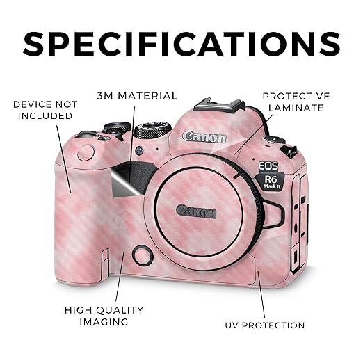 Carbon Fiber Camera Skin Compatible with Canon EOS R6 Mark II Camera (2022) - Cotton Cloud - Premium 3M Vinyl Protective Wrap Decal Cover - Easy to Apply | Crafted in The USA by MightySkins