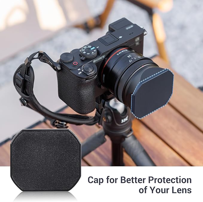 JJC Metal Square Lens Hood Shade for Sony FE 50mm f2.5 G, FE 40mm f2.5 G, FE 24mm f2.8 G Lenses, Replaces Sony ALC-SH165 ALC-SH166 Lens Hood