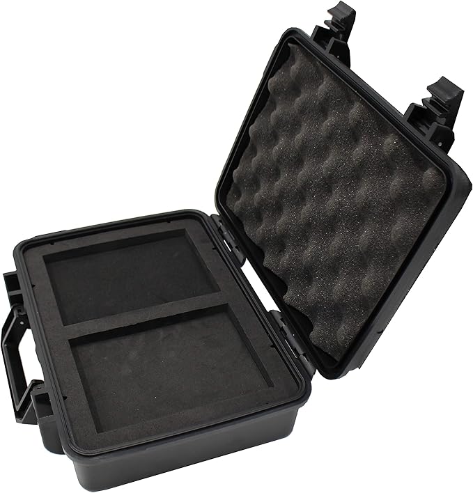 MOOCY 10" Small Hard Case with Customizable Foam Insert, 10.8x8.6x3.7 - Watertight Airtight Crush-Resistant Case for Pistol, Camera, Microphone & Electronics