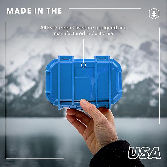 Evergreen Film Storage Case | Holds 7 Rolls of 35mm or 5 Rolls of 120mm Film | Preserve and Protect Your Film | Waterproof & Freezer Safe (Film Not Included) (Blue)