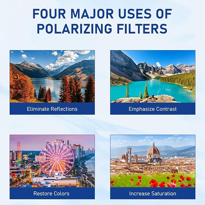 52mm Clip-0n Cpl Phone Cameralens Filter Kit,Upgrade Circular Polarizing Filter Compatible with Mostcell Phones,CPL Filter for Phone,Portable Polarizer Camera Len(1 Set