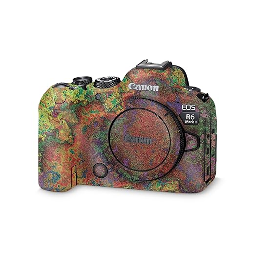 Glossy Glitter Camera Skin Compatible with Canon EOS R6 Mark II Camera (2022) - Rust - Premium 3M Vinyl Protective Wrap Decal Cover - Easy to Apply | Crafted in The USA by MightySkins