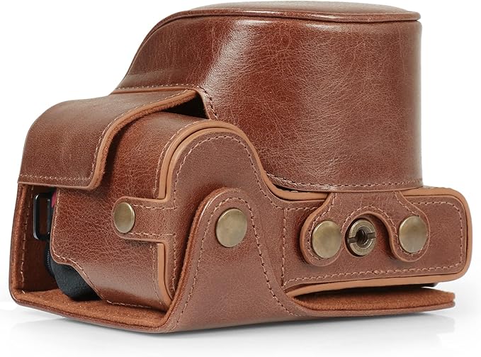 MegaGear Ever Ready Genuine Leather Camera Case Compatible with Nikon Z30 (16-50mm) (Brown)