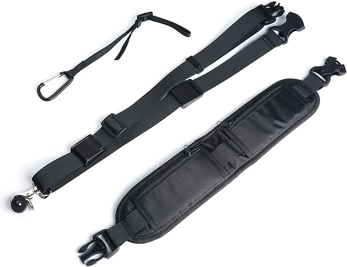 Camera Strap,DSLR Shoulder Strap Crossbody Sling Quick Release Storage Pocket Black