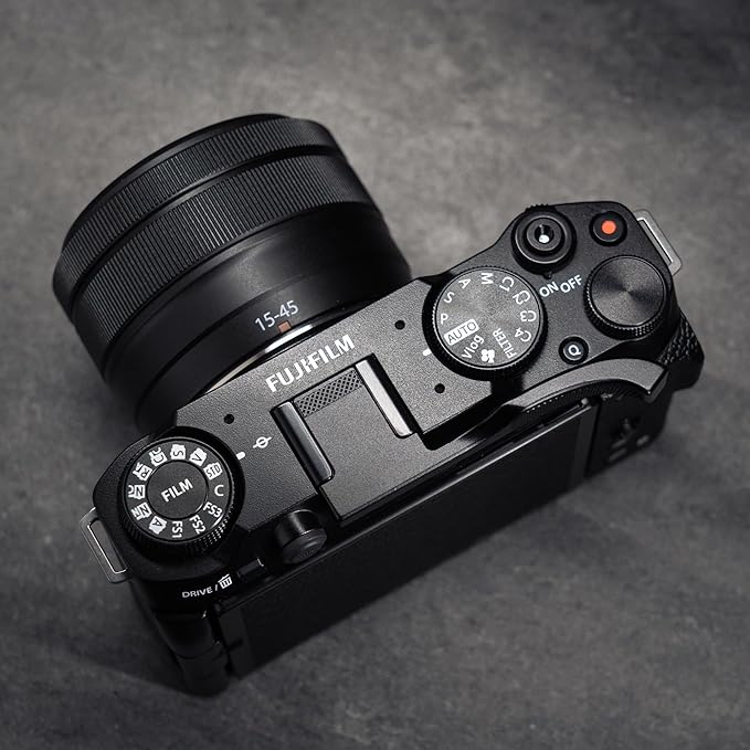 Metal Thumb Up Grip for Fujifilm Fuji X-M5 XM5 Camera, Hot Shoe Thumb Rest Support Grip ，Exclusive Vintage Anti-Slip Pattern,Improve The Stability of The Camera (Black)