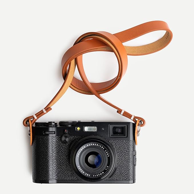 Evergreen Leather Camera Strap – Split Ring, 28" or 38" Compatible with Fuji Sony Nikon Leica Canon