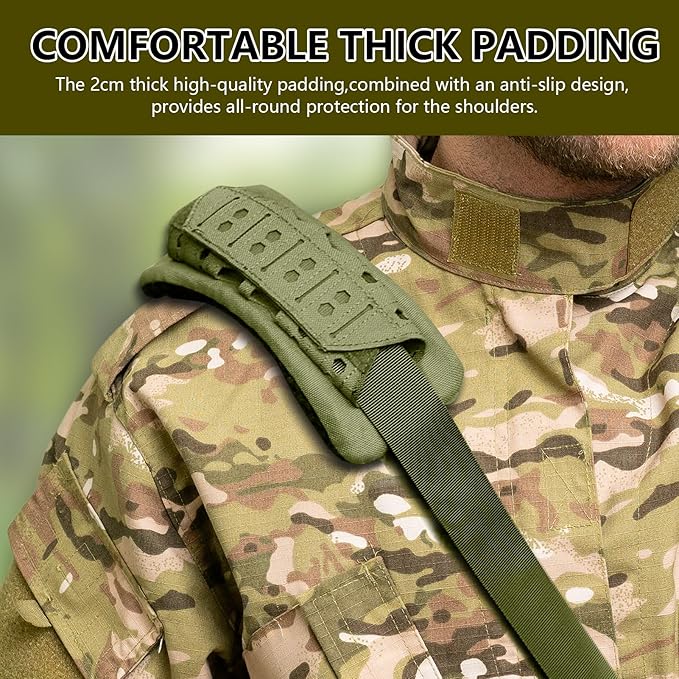 Archerest 2 Pack Tactical Plate Carrier Shoulder Pads, Soft Vest Shoulder Strap Cushion, Mesh Breathable Strap Pad for Backpack